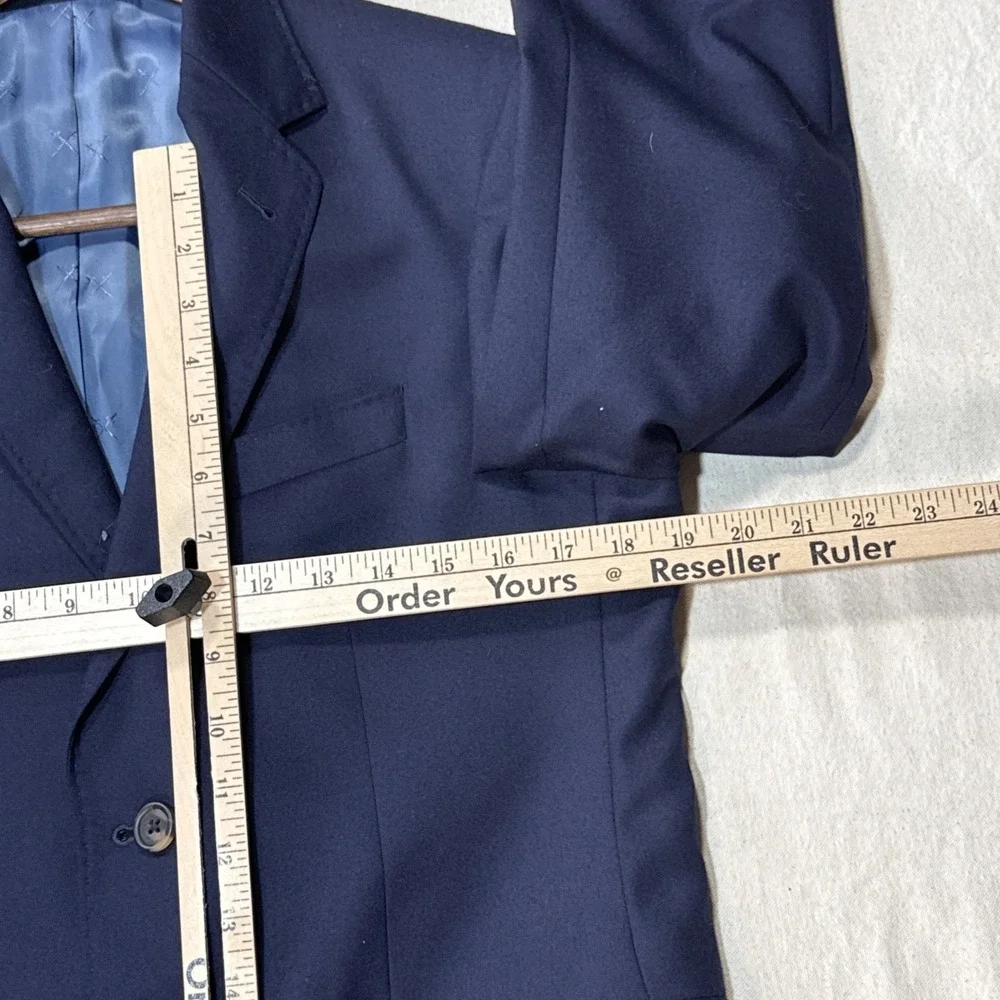 Strong Suit Blazer Mens 38S Blue Wool Flexo Sport Coat Jacket